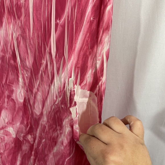 NEW $260 Komarov [ Large ] V-Neck Split Collar Pocket Dress‎ in Pink/White - Picture 6 of 12